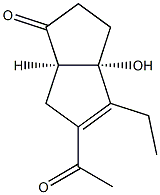 1(2H)-Pentalenone,5-acetyl-4-ethyl-3,3a,6,6a-tetrahydro-3a-hydroxy-,(3aR,6aS)-rel-(9CI),419534-10-4,结构式
