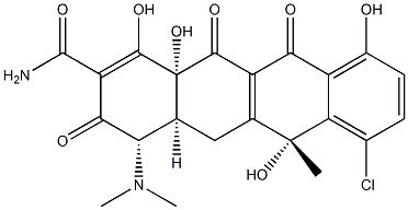 (4S)-7-Chloro-4β-(dimethylamino)-1,4,4aβ,5,6,11,12,12aβ-octahydro-3,6,10,12a-tetrahydroxy-6α-methyl-1,11,12-trioxo-2-naphthacenecarboxamide Structure
