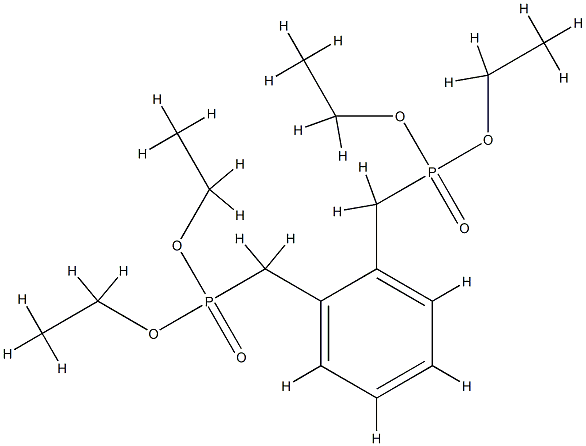 P,P'-[(1,2-Phenylene)bis(Methylene)]bisphosphonic Acid P,P,P',P'-tetraethyl ester 化学構造式