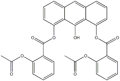 bis[o-acetoxybenzoic] acid, diester with anthracene-1,8,9-triol Structure