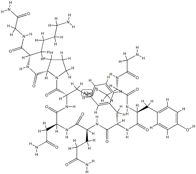 vasopressin, N-Gly-8-Lys- Structure