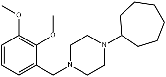 1-cycloheptyl-4-(2,3-dimethoxybenzyl)piperazine 化学構造式