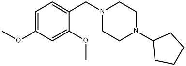 1-cyclopentyl-4-(2,4-dimethoxybenzyl)piperazine Struktur