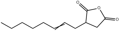 2-オクテニルこはく酸無水物 (cis-, trans-混合物) 化学構造式