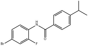 N-(4-bromo-2-fluorophenyl)-4-(propan-2-yl)benzamide Struktur