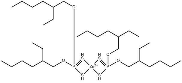 (T-4)-二(O,O-双2-乙基己基二硫代磷酸-S,S')锌,4259-15-8,结构式