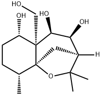 (3S)-3,4,5,5a,6,7,8,9-Octahydro-5aβ-(hydroxymethyl)-2,2,9β-trimethyl-3β,9aβ-methano-2H-1-benzoxepine-4α,5α,6β-triol,42719-36-8,结构式
