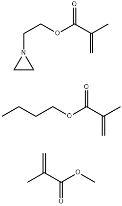 2-Propenoic acid, 2-methyl-, 2-(1-aziridinyl)ethyl ester, polymer with butyl 2-methyl-2-propenoate and methyl 2-methyl-2-propenoate Structure
