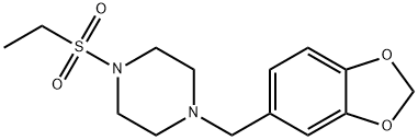 1-(1,3-benzodioxol-5-ylmethyl)-4-(ethylsulfonyl)piperazine Structure