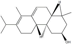(3R,4bβ,10aβ)-1,2,3,4,4a,4b,5,6,10,10a-デカヒドロ-1,1,4aα,8-テトラメチル-7-イソプロピルフェナントレン-3β-オール 化学構造式