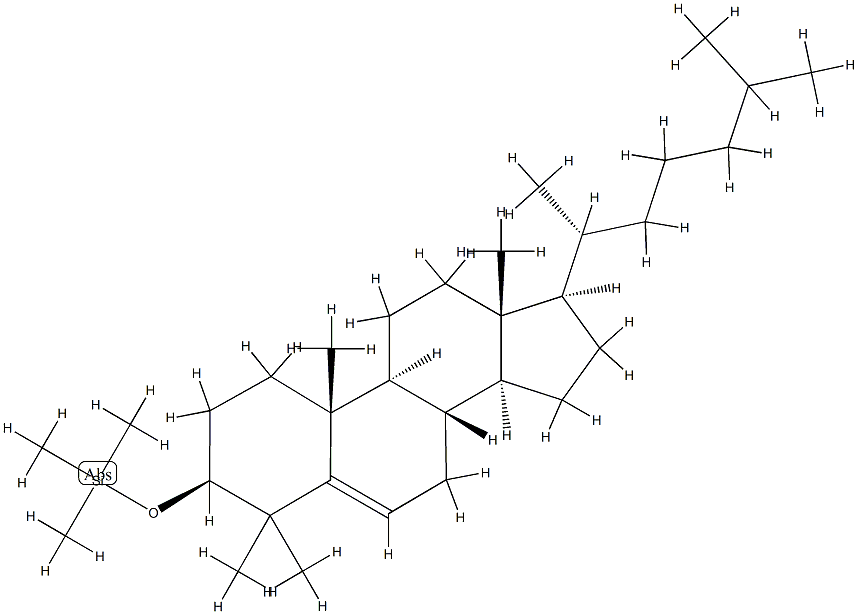 [(4,4-Dimethylcholest-5-en-3β-yl)oxy]trimethylsilane 结构式