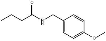 N-(4-メトキシベンジル)ブタンアミド 化学構造式