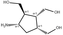 1,2,3-Cyclopentanetrimethanol,4-amino-,(1R,2R,3S,4S)-rel-(9CI) Struktur