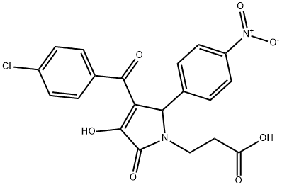 3-(3-(4-chlorobenzoyl)-4-hydroxy-2-{4-nitrophenyl}-5-oxo-2,5-dihydro-1H-pyrrol-1-yl)propanoic acid,431069-21-5,结构式