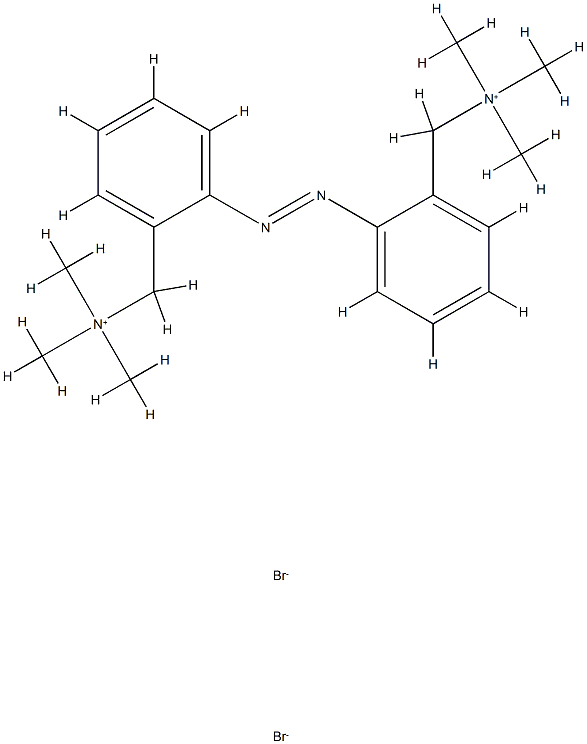 2,2'-bis(alpha-(trimethyl)ammoniummethyl)azobenzene 结构式