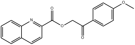 2-(4-methoxyphenyl)-2-oxoethyl 2-quinolinecarboxylate Structure