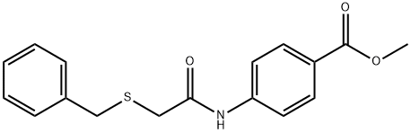 methyl 4-{[(benzylsulfanyl)acetyl]amino}benzoate 结构式