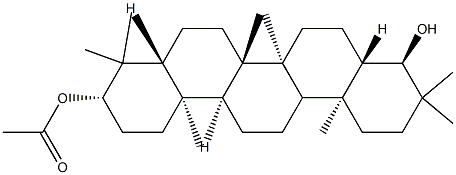 (8α,9β,13α,14β,17α,18β)-21,21-Dimethyl-29,30-dinorgammacerane-3β,22α-diol 3-acetate 结构式