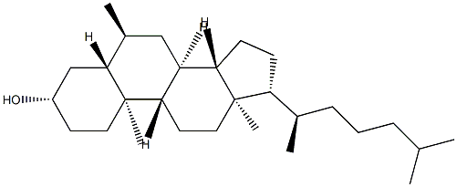 6α-Methyl-5α-cholestan-3β-ol 结构式