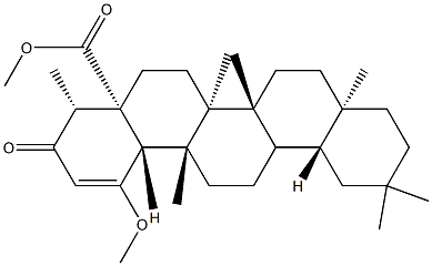 1-Methoxy-3-oxo-D:A-friedoolean-1-en-24-oic acid methyl ester Struktur