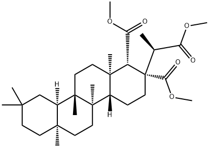 (4R)-A(1)-Nor-2,3-seco-D:A-friedooleanane-2,3,24-trioic acid trimethyl ester Struktur