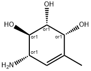 4-Cyclohexene-1,2,3-triol, 6-amino-4-methyl-, (1R,2R,3R,6S)-rel- (9CI) Structure