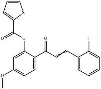 2-[3-(2-fluorophenyl)acryloyl]-5-methoxyphenyl 2-thiophenecarboxylate,433259-31-5,结构式
