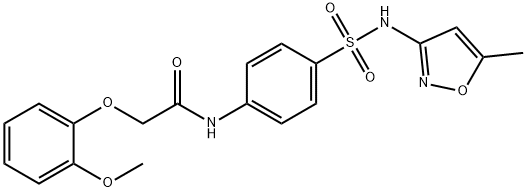 2-(2-methoxyphenoxy)-N-(4-{[(5-methyl-3-isoxazolyl)amino]sulfonyl}phenyl)acetamide Struktur