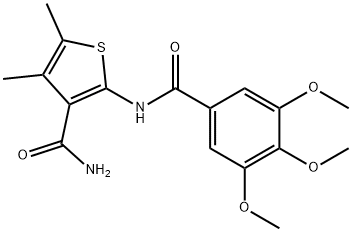 4,5-dimethyl-2-[(3,4,5-trimethoxybenzoyl)amino]-3-thiophenecarboxamide|