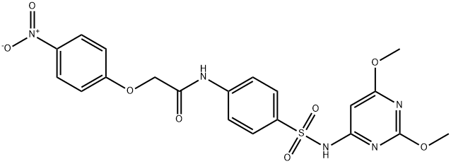 N-(4-{[(2,6-dimethoxy-4-pyrimidinyl)amino]sulfonyl}phenyl)-2-(4-nitrophenoxy)acetamide Structure