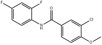 3-chloro-N-(2,4-difluorophenyl)-4-methoxybenzamide,433689-16-8,结构式
