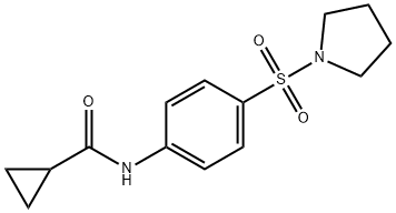 433696-20-9 N-[4-(1-pyrrolidinylsulfonyl)phenyl]cyclopropanecarboxamide