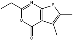 4H-Thieno[2,3-d][1,3]oxazin-4-one,2-ethyl-5,6-dimethyl-(9CI) 化学構造式