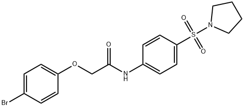 2-(4-bromophenoxy)-N-[4-(1-pyrrolidinylsulfonyl)phenyl]acetamide Structure