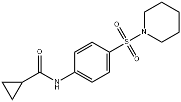 N-[4-(1-piperidinylsulfonyl)phenyl]cyclopropanecarboxamide 化学構造式