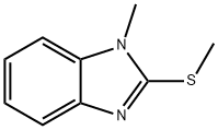 1H-苯并咪唑,1-甲基-2-(甲硫基)-(8CL,9CL), 4344-61-0, 结构式