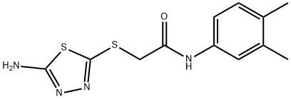 2-[(5-amino-1,3,4-thiadiazol-2-yl)sulfanyl]-N-(3,4-dimethylphenyl)acetamide Structure