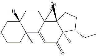 5α-プレグナ-9(11)-エン-12-オン 化学構造式