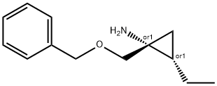 Cyclopropanamine, 2-ethyl-1-[(phenylmethoxy)methyl]-, (1R,2S)-rel- (9CI) 结构式