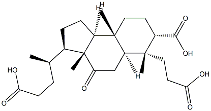 12-オキソ-3,4-セコ-5β-コラン-3,4,24-三酸 化学構造式