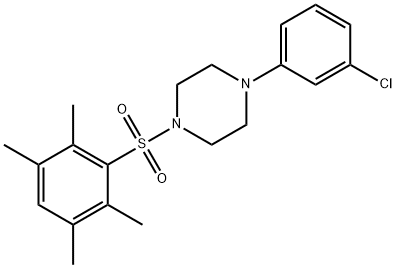 1-(3-chlorophenyl)-4-[(2,3,5,6-tetramethylphenyl)sulfonyl]piperazine Struktur