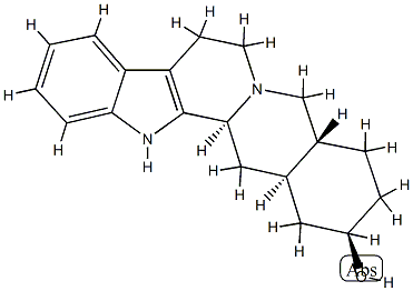 1,2,3,4,4aα,5,7,8,13,13bβ,14,14aβ-Dodecahydrobenzo[g]indolo[2,3-a]quinolizine-2α-ol Struktur