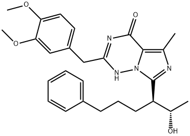 2-(3,4-diMethoxybenzyl)-7-((2S,3S)-2-hydroxy-6-phenylhexan-3-yl)-5-MethyliMidazo[1,5-f][1,2,4]triazin-4(3H)-one Structure
