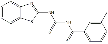 N-(1,3-benzothiazol-2-yl)-N'-(3-methylbenzoyl)thiourea Structure