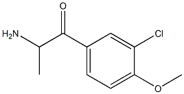 2-氨基-1-(3-氯-4-甲氧基苯基)丙-1-酮 结构式