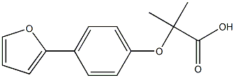 2-[4-(2-furyl)phenoxy]-2-methylpropanoic acid 化学構造式