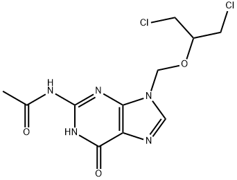 Dedihydroxy N-Acetyl-dichloroganciclovir Structure