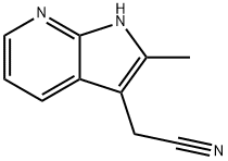 2-(2-甲基-1H-吡咯并[2,3-B]吡啶-3-基)乙腈, 4414-86-2, 结构式