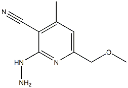 3-Pyridinecarbonitrile,2-hydrazino-6-(methoxymethyl)-4-methyl-(9CI),442658-20-0,结构式