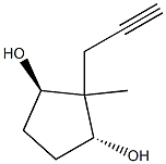 1,3-Cyclopentanediol,2-methyl-2-(2-propynyl)-,(1R,3R)-rel-(9CI) 结构式